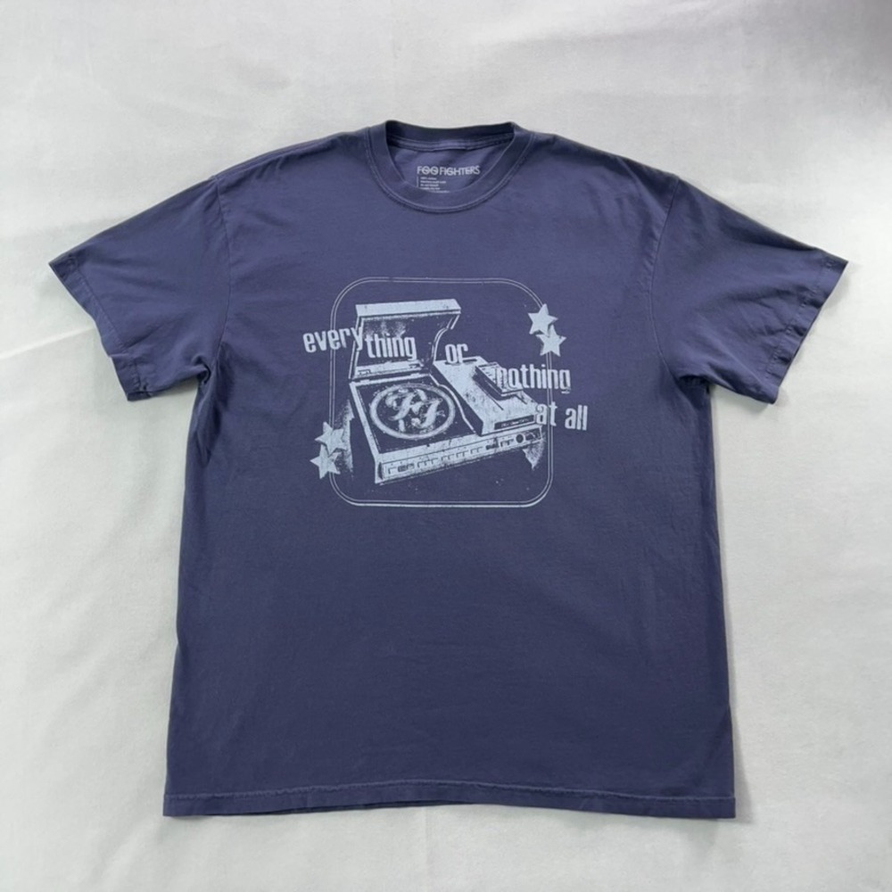 Foo Fighters T Shirt Men XL Blue Everything Or Nothing At All